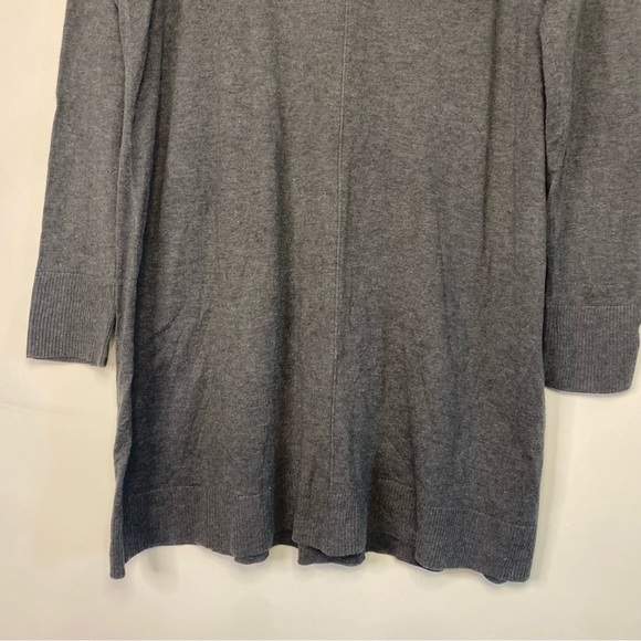 Eileen Fisher Gray Sweater Long Sleeve Sweater Dress Minimalistic Career Medium - Picture 4 of 13